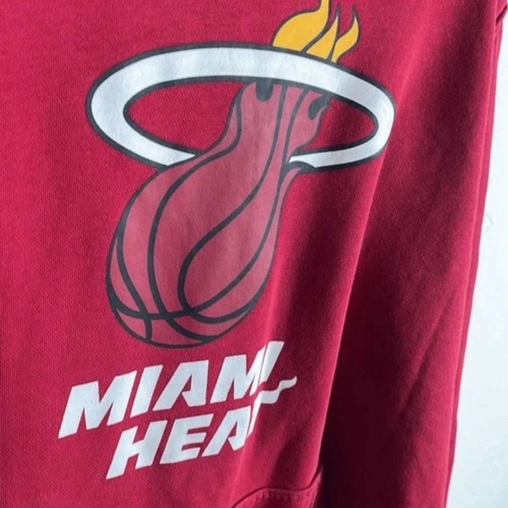 🔥🏀 Vintage MIAMI HEAT Nike NBA Pullover Hoodie Sweatshirt Men Sz Lg - PERFECT‎